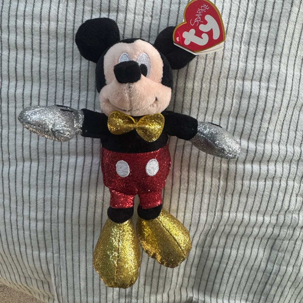 Ty Beanie Baby Sparkle Mickey Mouse